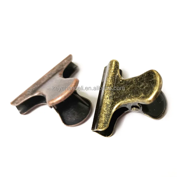 30mm antique brass bronze rusty gold rose gold black silver food clip metal bulldog clip for snack bag coffee bag