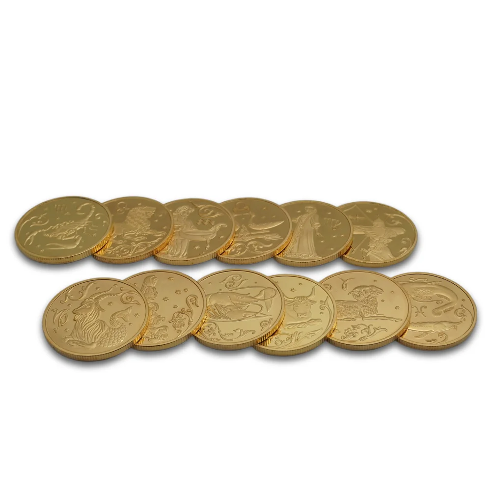 Delicate metal crafts Virgo zodiac law of attraction coin Special commemorative coins can be customized for you