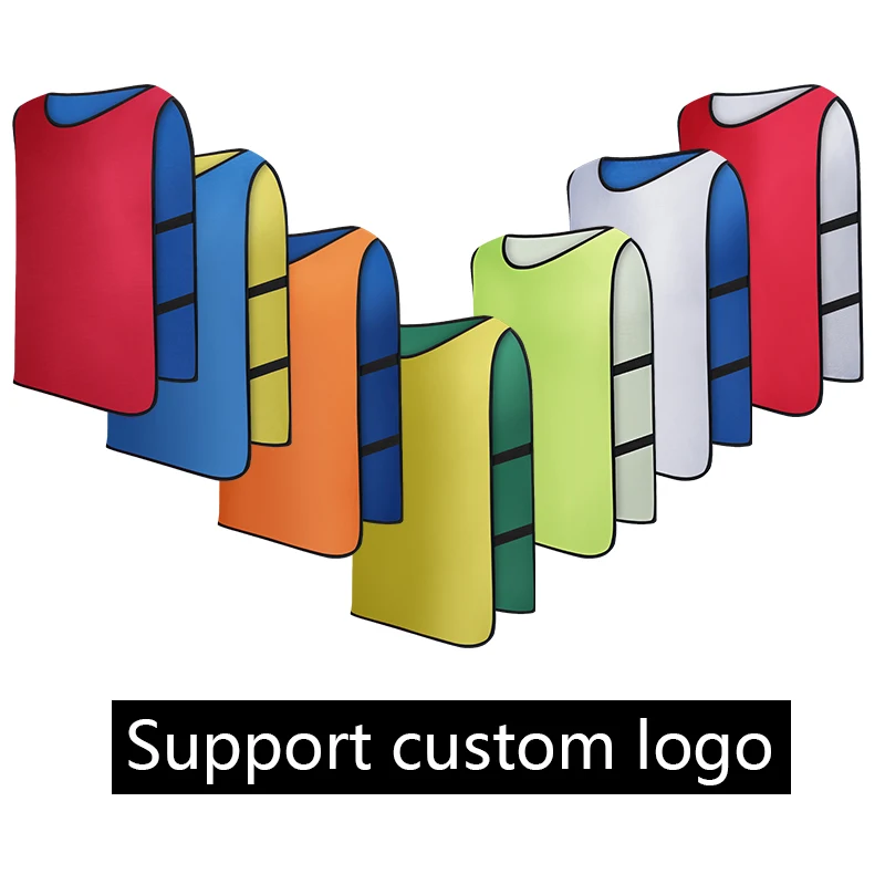 Wholesale cheap sports bibs reversible pinnies training soccer pinnies adult