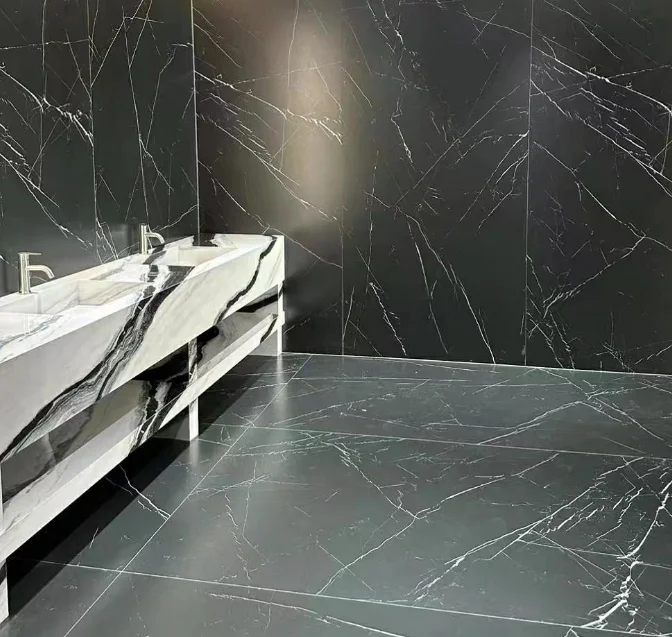 Wholesale Artificial Panda White Marble Porcelain Slabs Polished Sintered Stone Wall Tiles for Villa