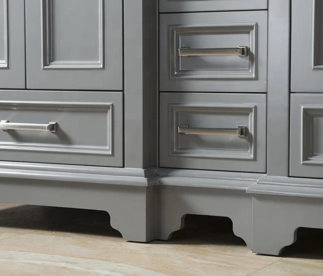 Vietnam Factory Homedee Vietnam vanity wooden panel bathroom cabinet units with mirror