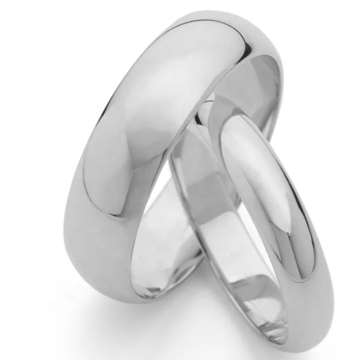 Customized 925 sterling silver engraving blank D shape flat band ring