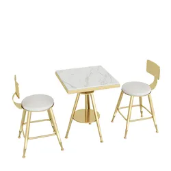 Factory Wholesale  restaurant bar furniture marble top adjustable bar table and chairs for  commercial hotel