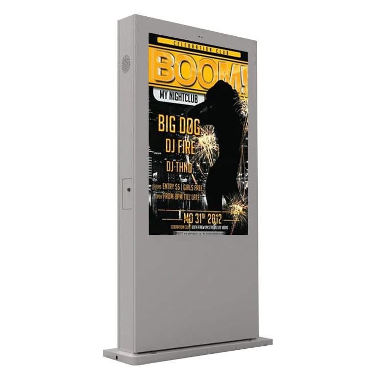 Lcd Display Advertisement Water Proof Waterproof Ip56 Big Size 32 43 49 55 65 75 86 Inch Outdoor Totem Signs 2500 Nits