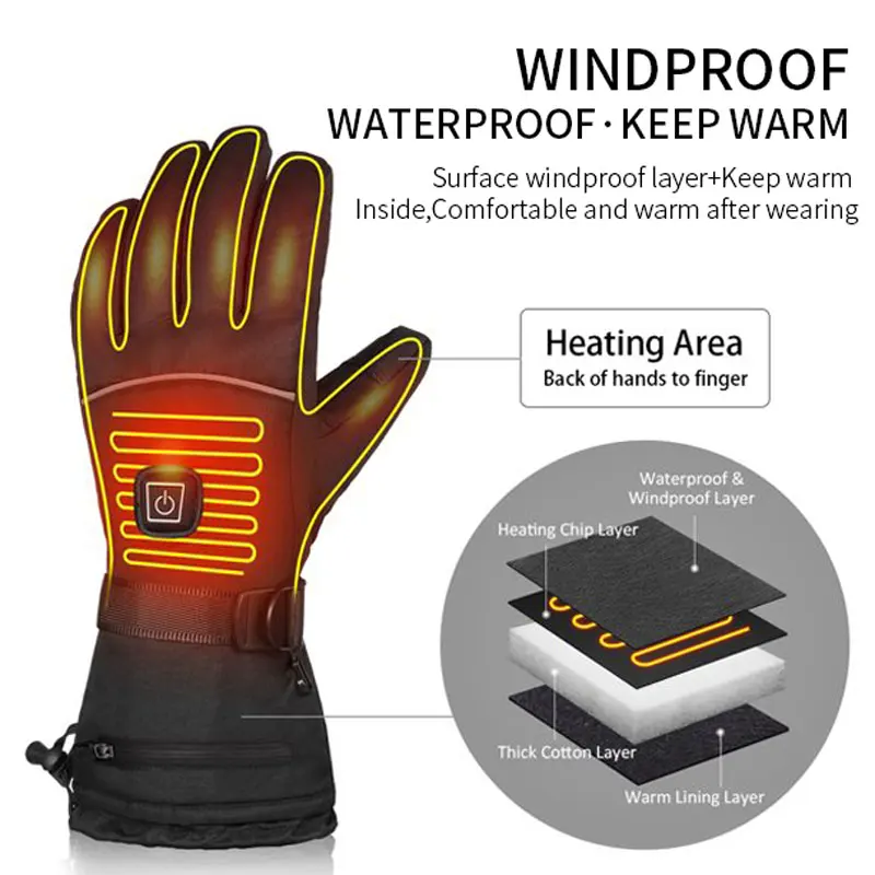 Glove heat glove Windproof Rechargeable Electric electric heater gloves for motorcycle