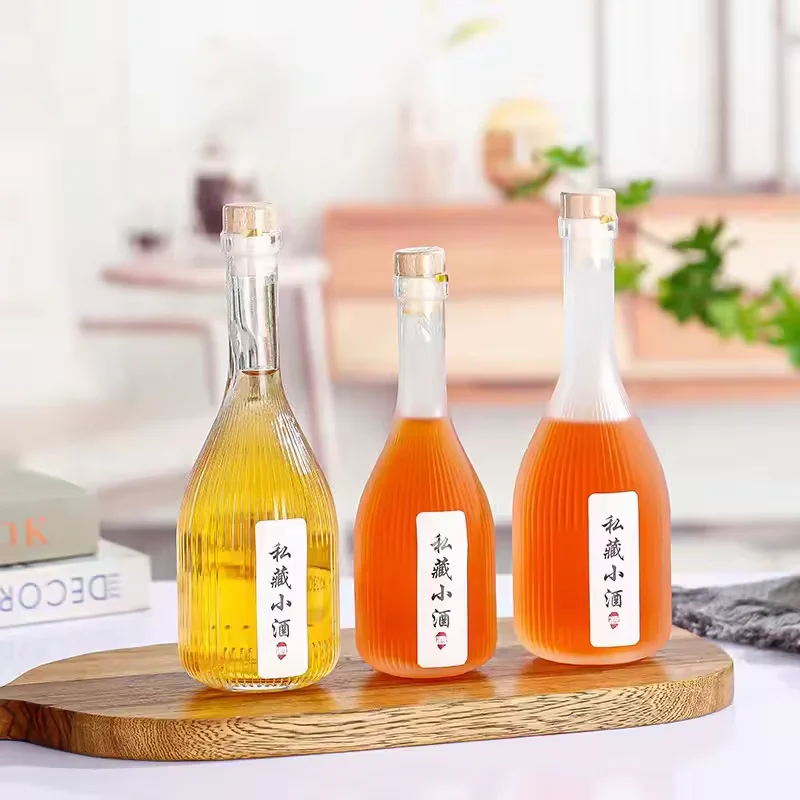 250ml 500ml Round Square Cold Juice Water Coffee Glass Bottle Matt Empty Glass Packing Bottles For Juice Kombucha Beveage