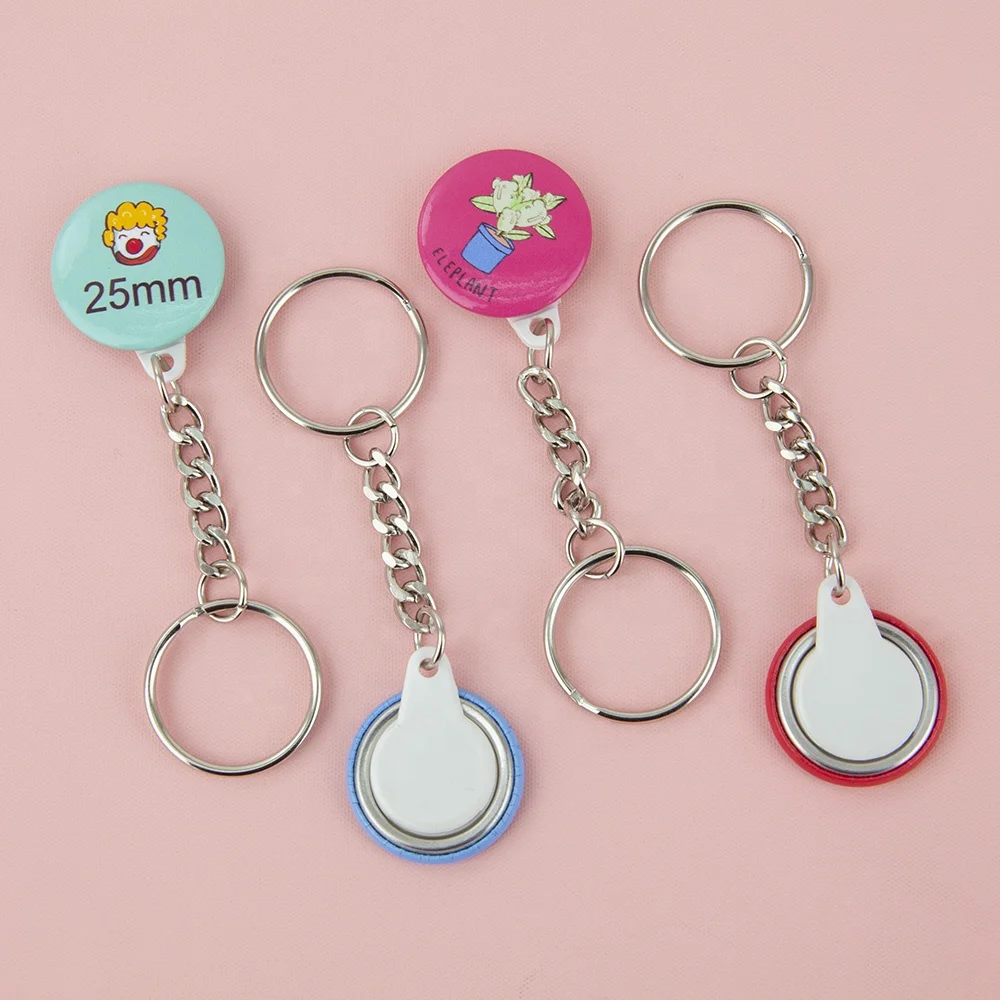 Hotsale Factory Price DIY Round 25mm Versa-back Keychain