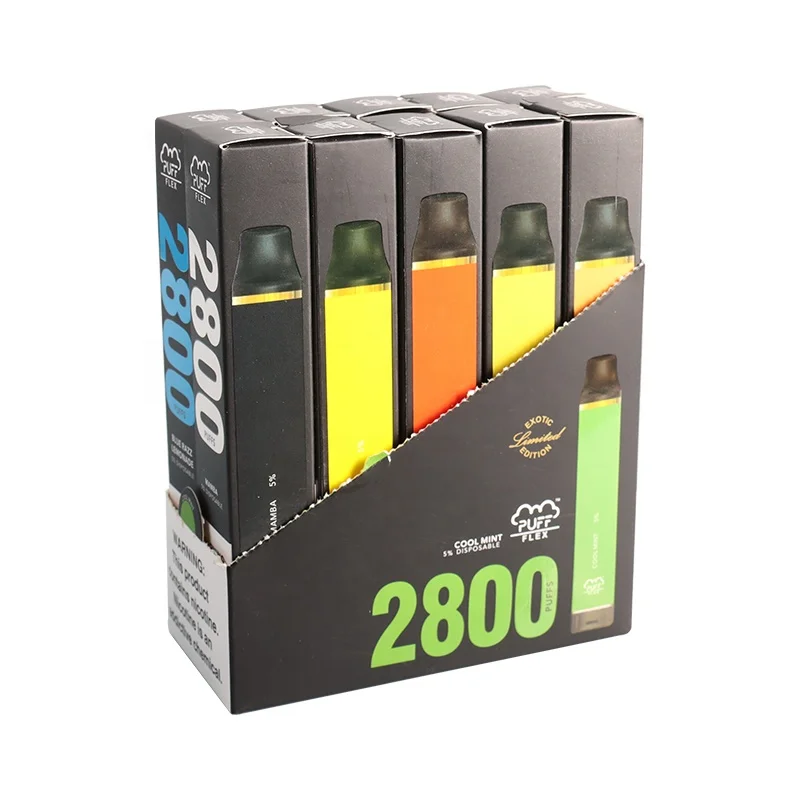 
2021 Factory Price Custom Logo Vapors Pen Packaging 850 mah 2800 puff 