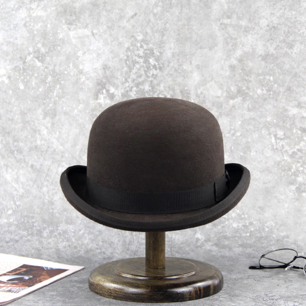 LiHua Wholesale Price Round Top Bowler hats Men Custom Bowler Hats Hard Hat