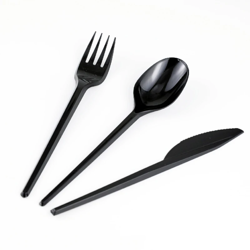 Wedding party disposable tableware supplies sets plastic forks spoons and knives disposable cutlery kit