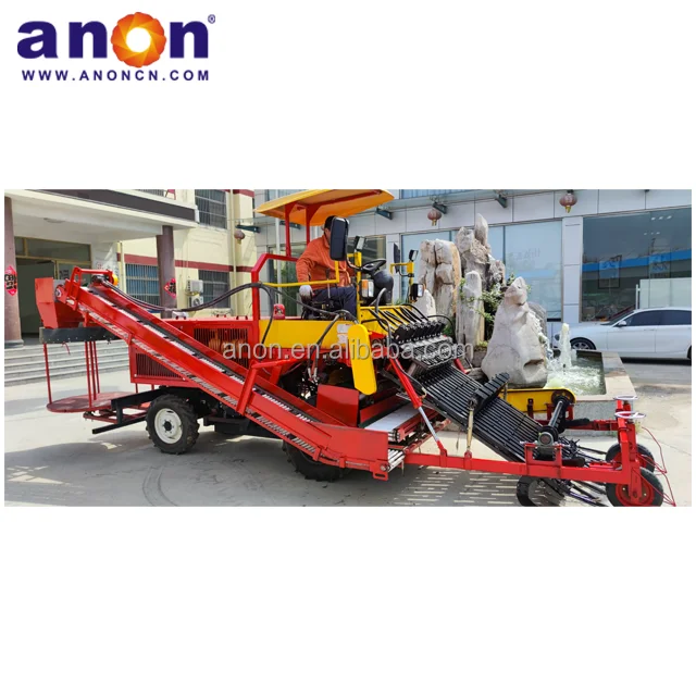 ANON  mini 8 rows high efficiency garlic combine harvester garlic harvesting machinery