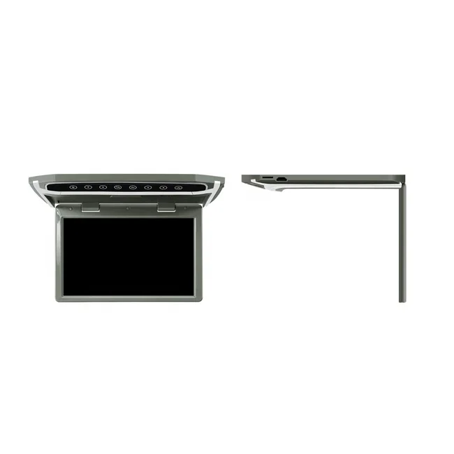 10.2 inch Car Roof Grey Mounted Monitor HD Screen Built in HD Input Blue Atmospheric LED Light Bar Built in IR / FM Transmitter