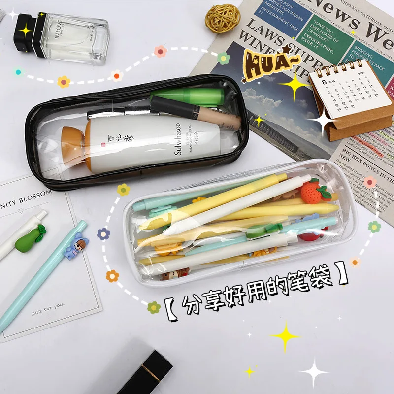 Wholesale Transparent Pencil Bag Clear Pencil Case Pvc Zipper Pencil Case