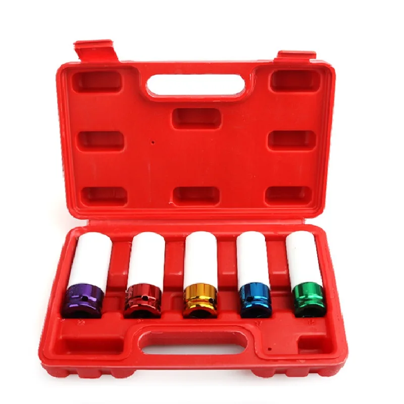 INNO 5-piece Wheel Nut Thin Wall Deep Impact Socket Set Tire Protection Sleeve