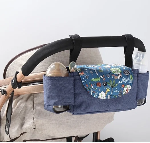 Wholesale Large Capacity Stroller Organizer With Insulated Cup Holders Baby Stroller Organizer Bag