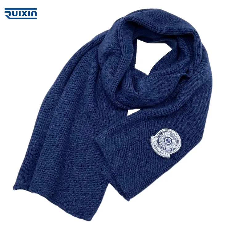 Embroidered Souvenir Club Hand Waving Woven Sports Soccer Team Fan Football Game Custom Winter Scarf Knit Bar Scarf Promotion