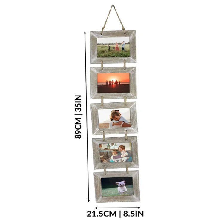 Elegant appearance concise rustic hanging decor wooden picture frame a4