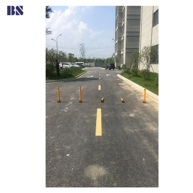 Road Post Folding Bollard Steel Fold Down Manual Bollard Access Control Multi-Function Post Bollard