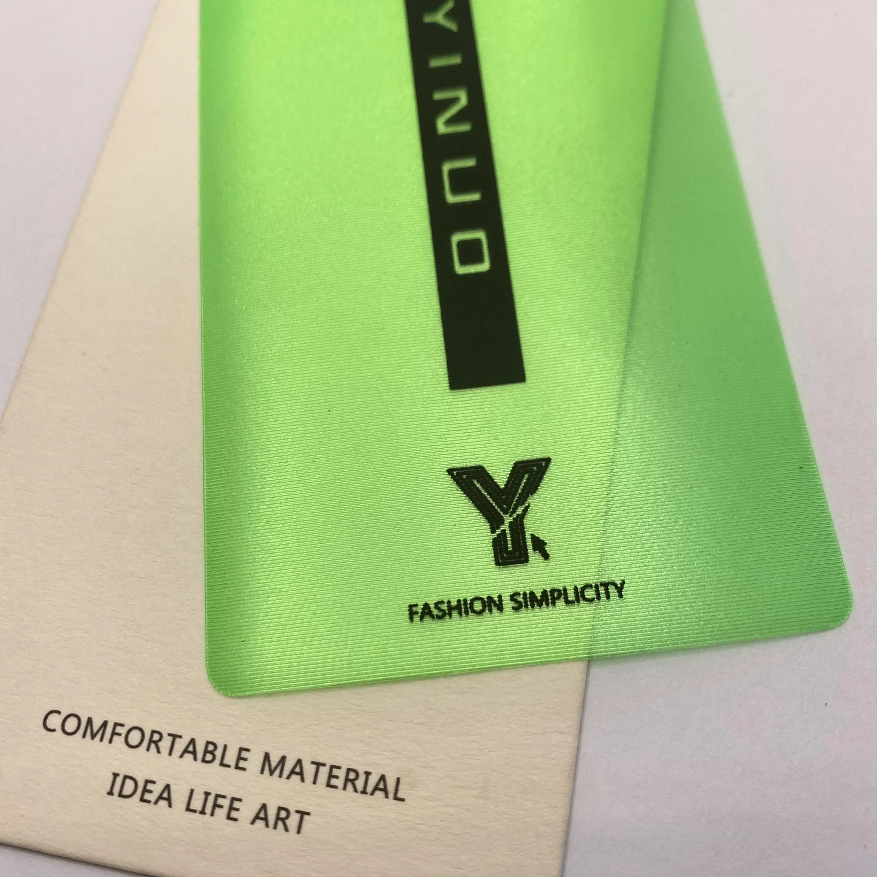 Eco-Friendly Recycled printing logo paper tag three set PVC label clothing accessories clothes tag for garment tags