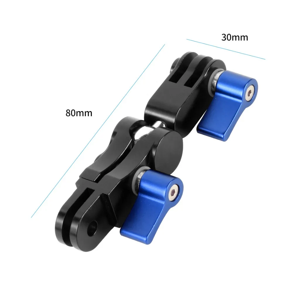 Chinese supplier CNC Alloy Metal Mounts Adapters 360 overhead action camera helmet mount