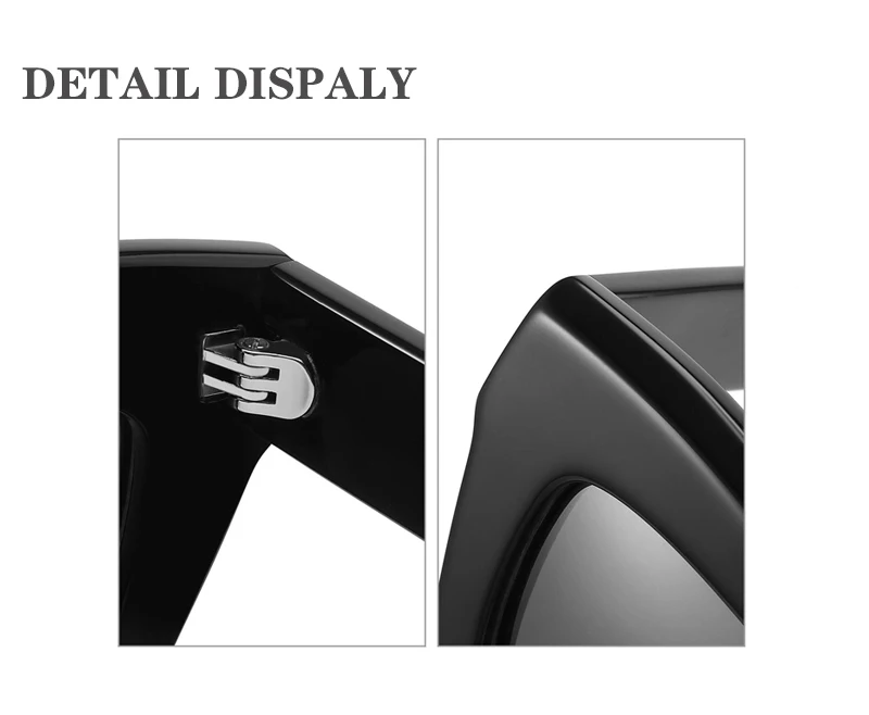 New thick edge design solid color classic models personalized haute couture Neutral polarized sunglasses