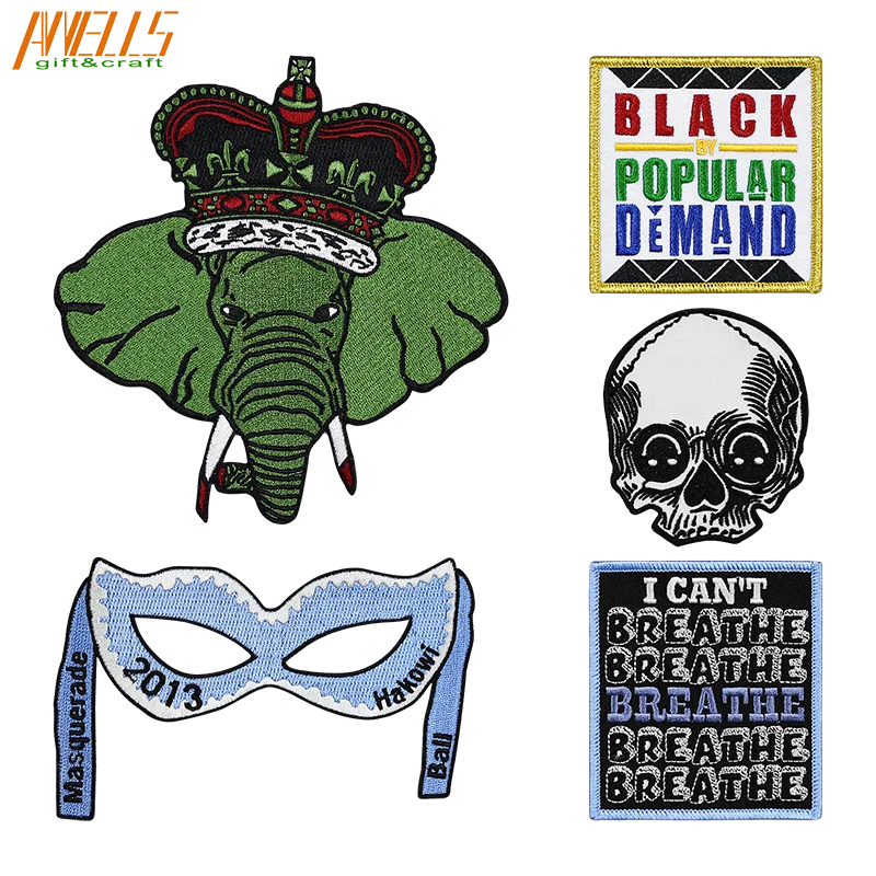 Embroidered Iron-On Patch Letters Badge College Park Artist Space Featured Rock Bands Movie Anime Da Culture Hat Travel Applique