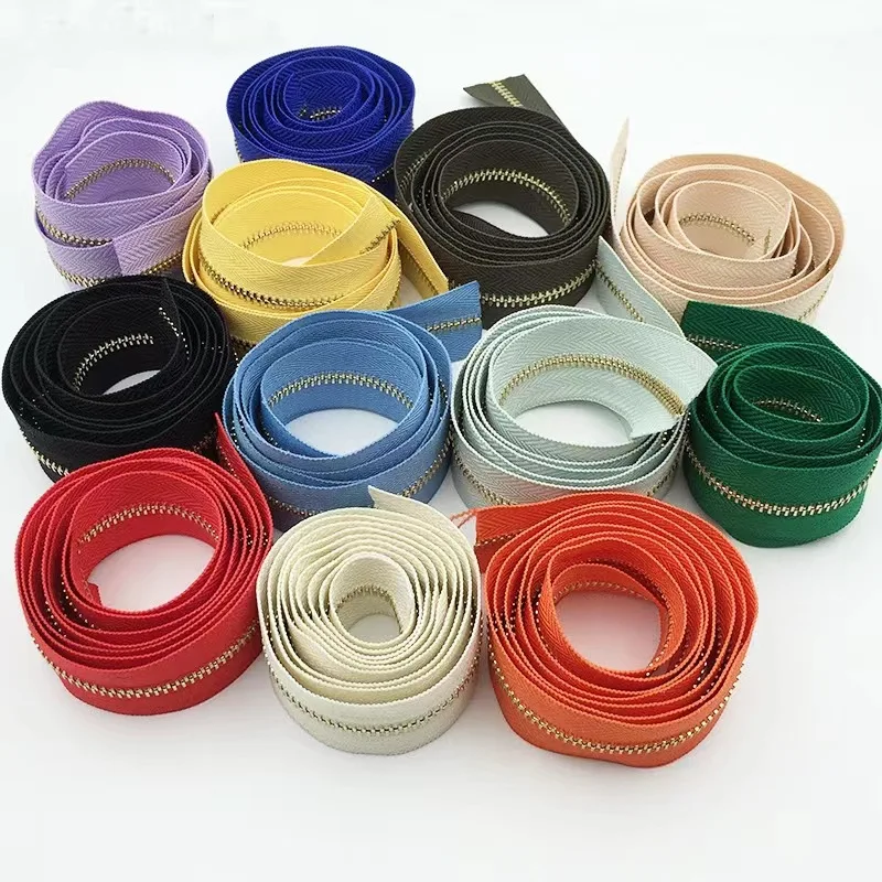 Metal zip code copper teeth No. 3 zip lock clothing luggage backpack accessories whole bundle zip code wholesale