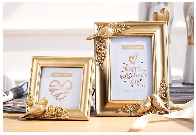 European Hot Creative picture photo frame Round Square Small Resin Vintage Photo Frame Modern Home Accessories