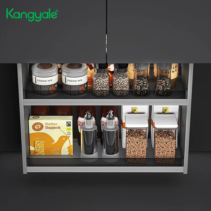 Лидер продаж 2022 органайзер для кухонного шкафа Kangyale корзина с электрическим подъемником система хранения лифтом