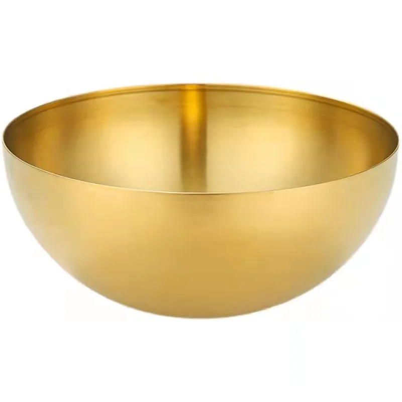 Золотые чаши 15 см 20 чаша для фруктов из нержавеющей стали металлическая Корейская декоративная круглая смешивания