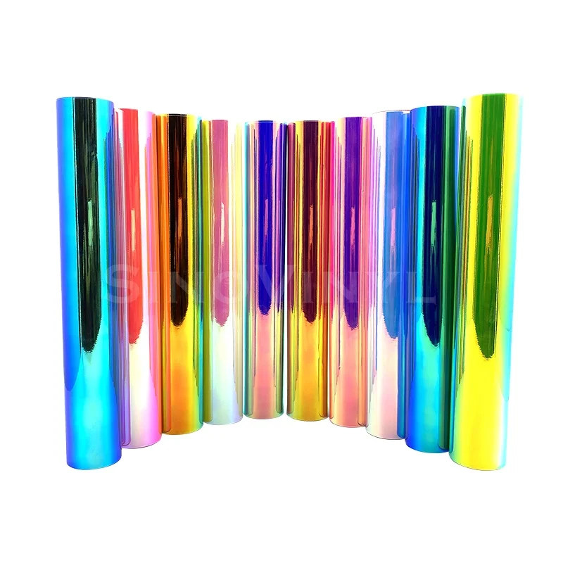 SINOVINYL Wholesale Hot Sell Chrome Rainbow Graphic DIY Craft Cutting Vinyl Colorful