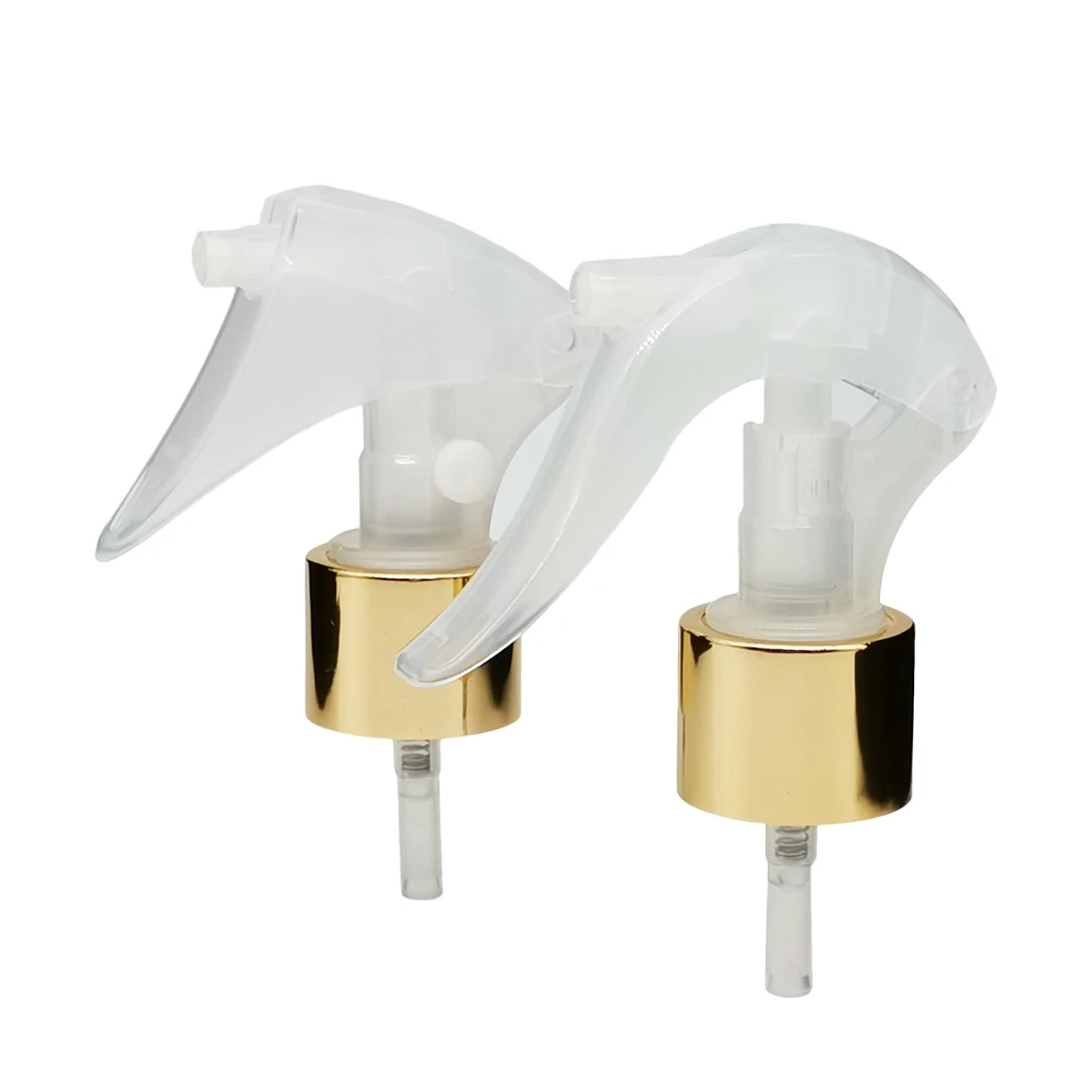 Customized gold silver closure 24/410 28/410 Aluminum Plastic fine mist mini trigger pump sprayer