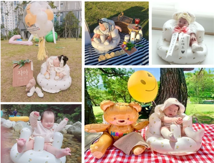Ins Korea the same type of baby learning chair multi-functional inflatable sofa children training seat learning seat magic
