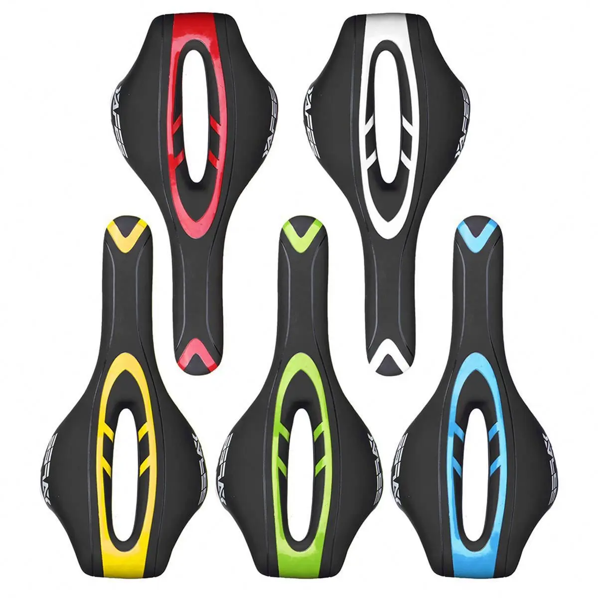 Soft Comfortable PU Leather Road MTB Bike Saddle Steel Rails Hollow Cushion Mountain Bike Seat Bicycle Saddle
