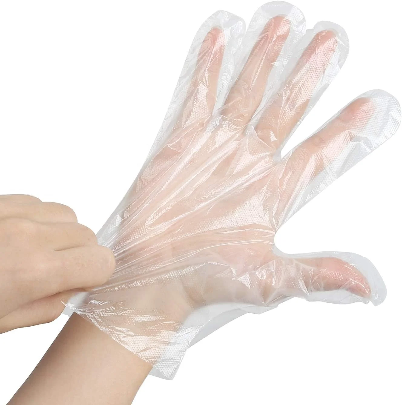 Disposable Polythene Gloves for Daily Kitchen Food Serving Cleaning