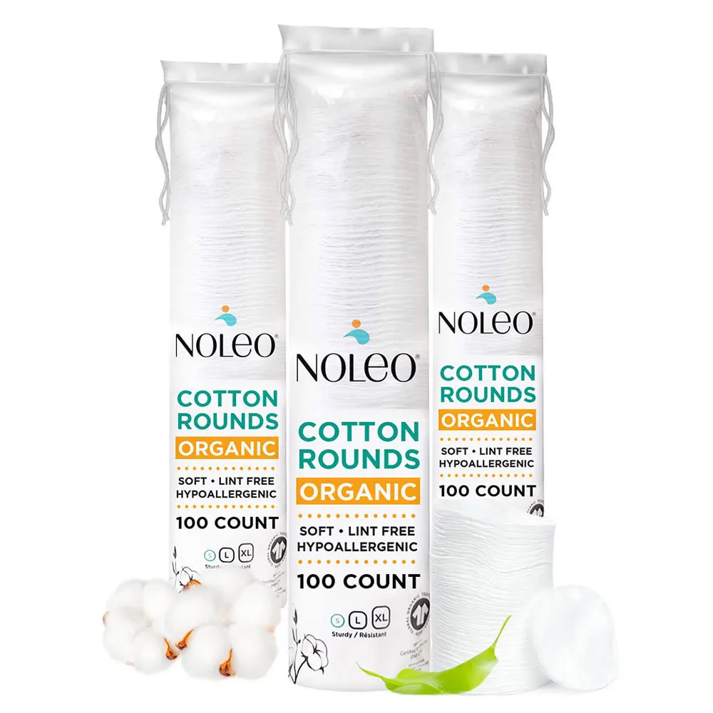 Organic Cotton Pads Premium Exfoliating Rounds 2 Distinct Raised Textured Surface Cotton Facial Pads 100 Count Wholesales