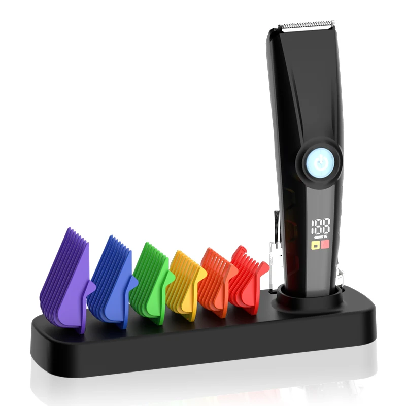 Rechargeable Transparent Hair Trimmers Professional Men Beard Trimmer Cordless Hair Trimmer