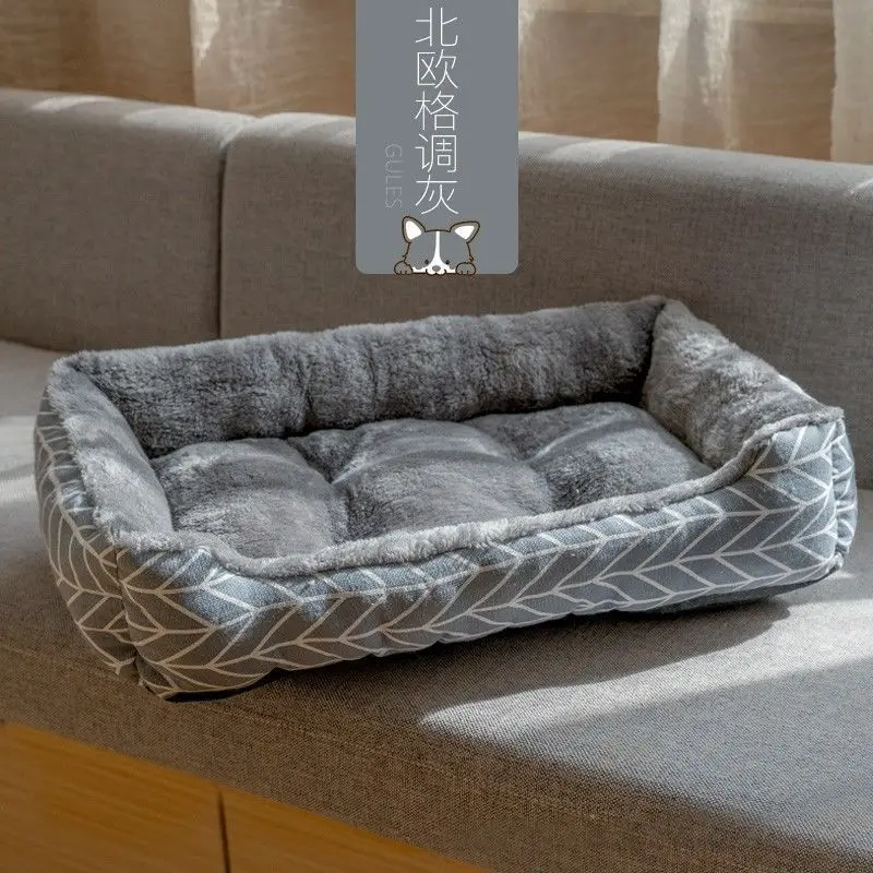 Large Pet Cat Dog Bed Warm Cozy Dog House Soft Fleece Nest Dog Baskets House Mat Autumn Winter Waterproof Kennel