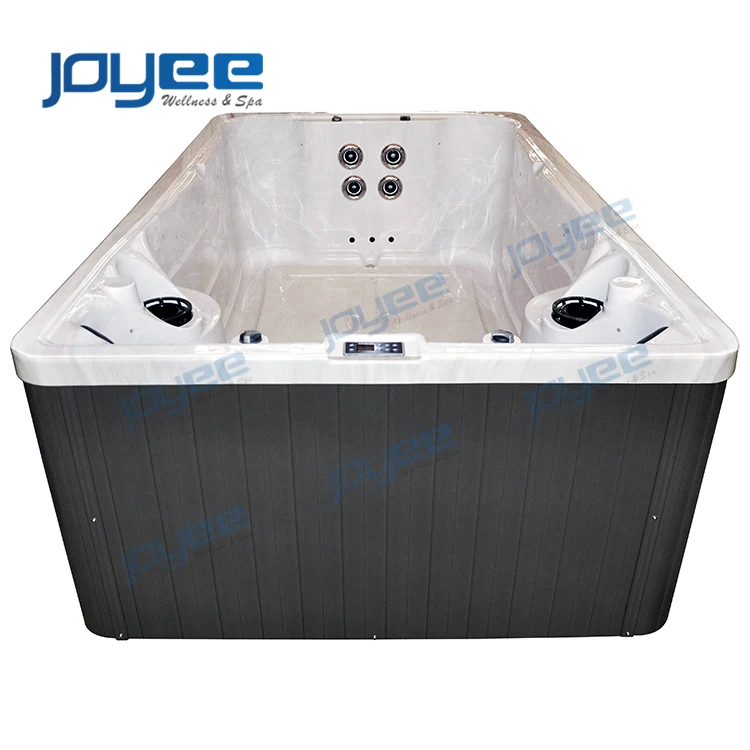  Фабрика JOYEE низкие цены для 8 10 человек садовый наружный бесконечный текущий струйный плавательный бассейн спа двухзонный большой