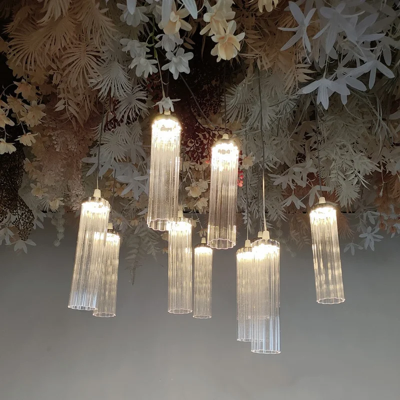 High Quality 10-Piece Wedding Ceiling Luminous Lamp Plastic Decor Stage Restaurant Shopping Mall Window