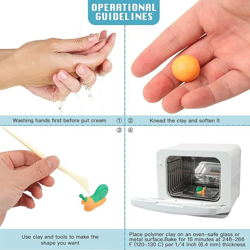 Meihui Polymer Clay 50 Colors 20g Modeling Clay Kit DIY Oven Bake Clay with Sculpting Tools Accessories Storage Box