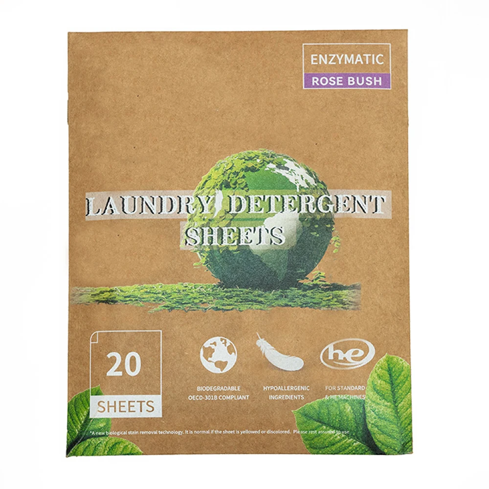 Factory Price Wholesale custom packing eco friendly Laundry Strips Tablet Laundry Laundry Detergent Sheet Strips