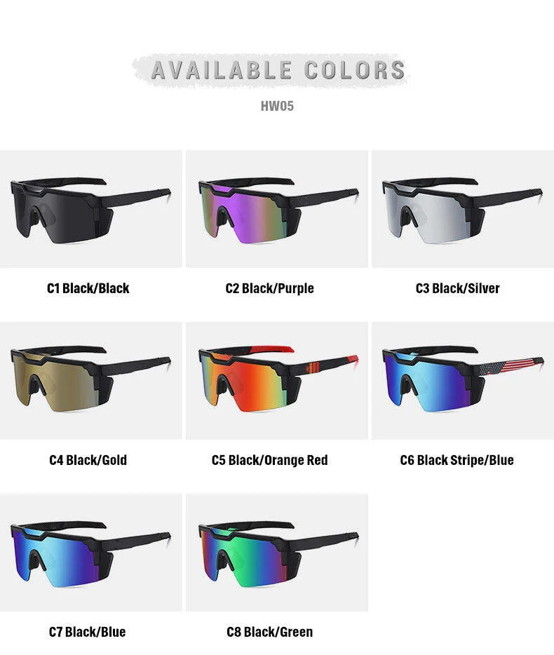 2024 Custom logo Sunglasses Men TR90 frame UV400 protection square women bike cycling sports sunglasses