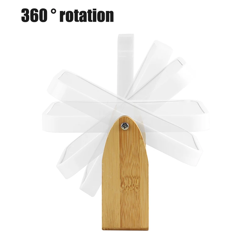 Vanity Makeup Mirror with Natural Bamboo Stand 8 Inch 1X/3X Magnification Double Sided Magnifying Mirror Bathroom Make Up Mirror