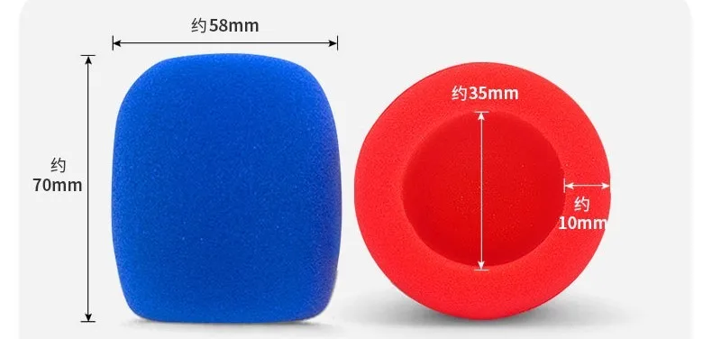 Microphone Covers Foam - Multicolor Sponge Foam Microphone Windscreen Cover, for Most Microphone