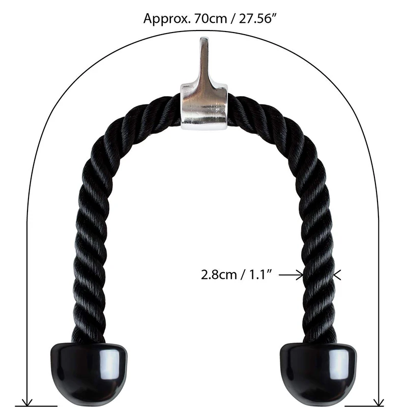 
Factory Wholesale fitness accessories 27 inches Triceps Rope 