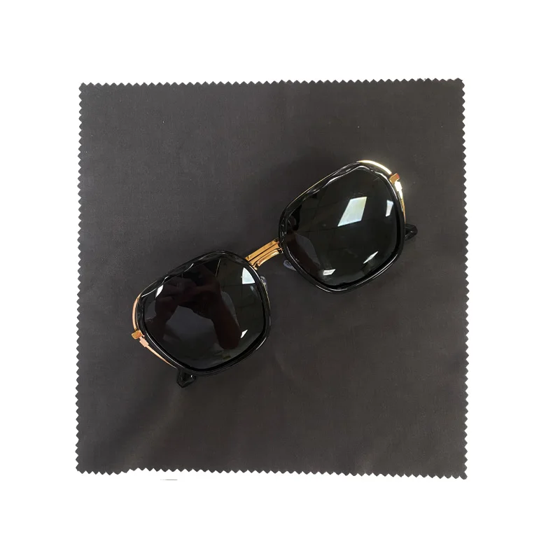Black Microfiber Cloth for Sunglasses Eyewear Cleaning Cloth Glasses Polish Cloths Goggles Cleaning Fabric
