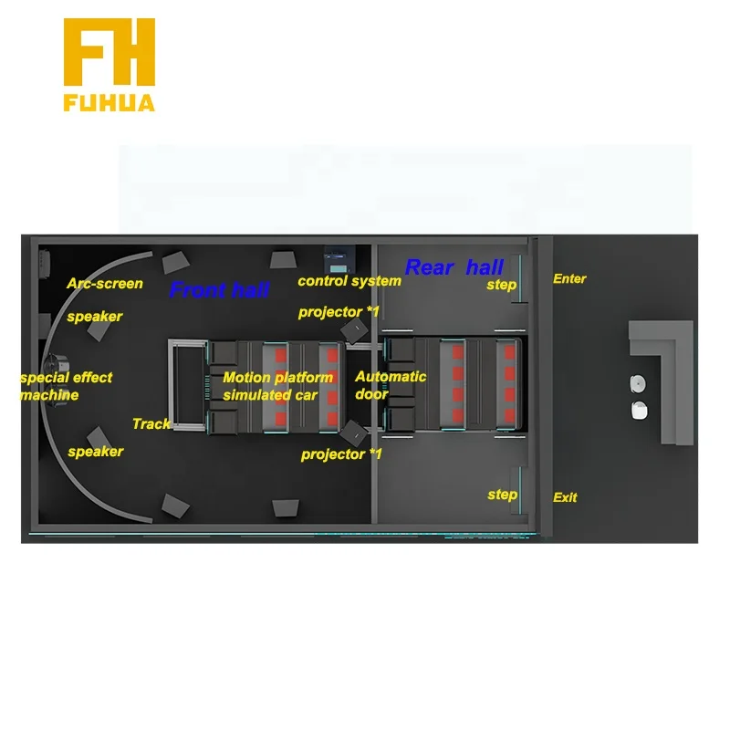9D Immersive  Experience  Rail Cinema  Indoor Entertainment Equipment  3D 7D 9D Naked Eye Arc-sreen Track Cinema