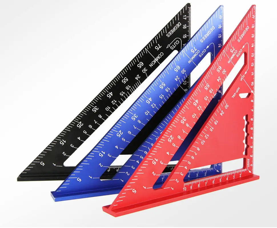 7inch Triangular Ruler 90 Degree Square Ruler Woodworking Measurement Tool Carpenter Square Tool Angle Protractor