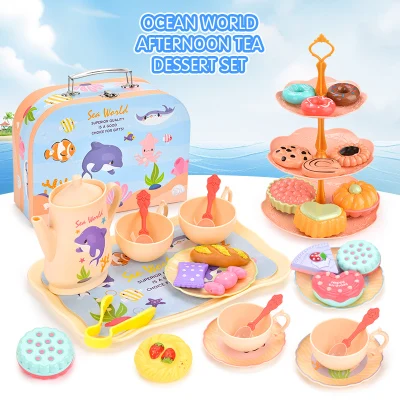 HN playing house toys Christmas gifts for kids 40pcs girls toys Desserts Toys For kids pretend play tea set